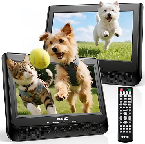 Miniatura 9 de OTIC Reproductor de DVD portátil de 13 pulgadas con pantalla giratoria HD de 11.6 pulgadas, reproductor de DVD para automóvil, batería recargable
