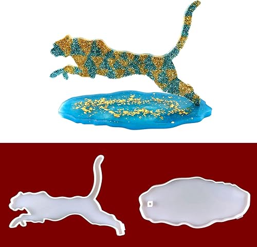 Miniatura 9 de Molde unisex de silicona de leopardo para fondant, moldes de silicona, herramientas de bricolaje, moldes en forma de pantera, para decoración