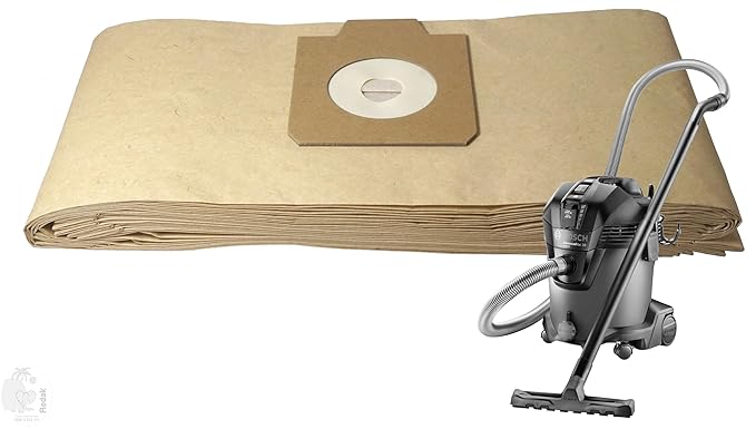 RODAK 5 Premium Replacement Paper Dust Bags, Compatible with Bosch AdvancedVac 20 L, Made Of Double Ply Filter, Tear Resistance. Imported