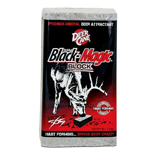 Evolved HABITATS Deer Cane Black Magic Block Mineral Deer Attractant