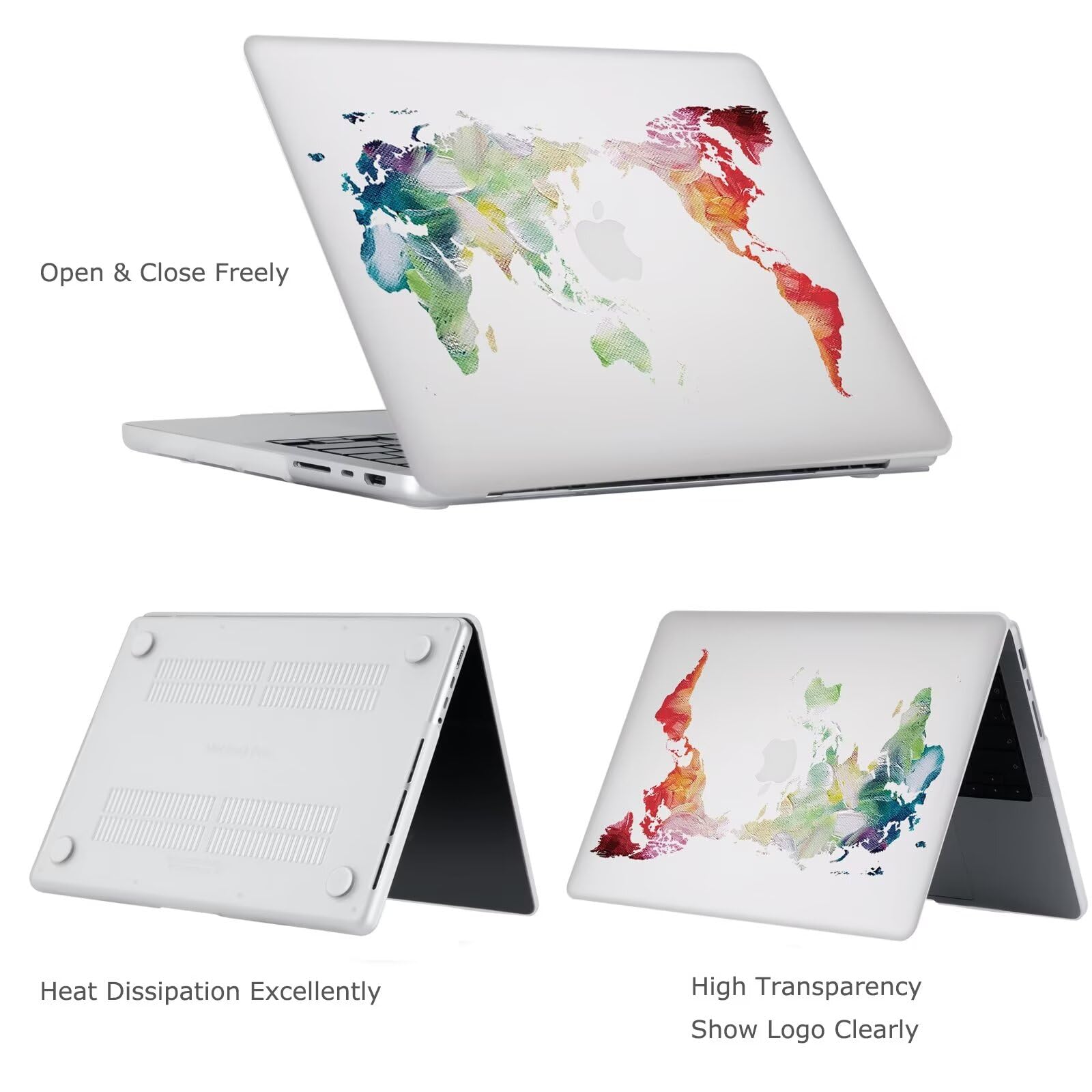 Coque Rigide Mate Vert Foncé MacBook Pro 14" 2021-2024 M1/M2/M3/M4 + Protection Clavier TPU EU – A2442 A2779 A2992 Etc.