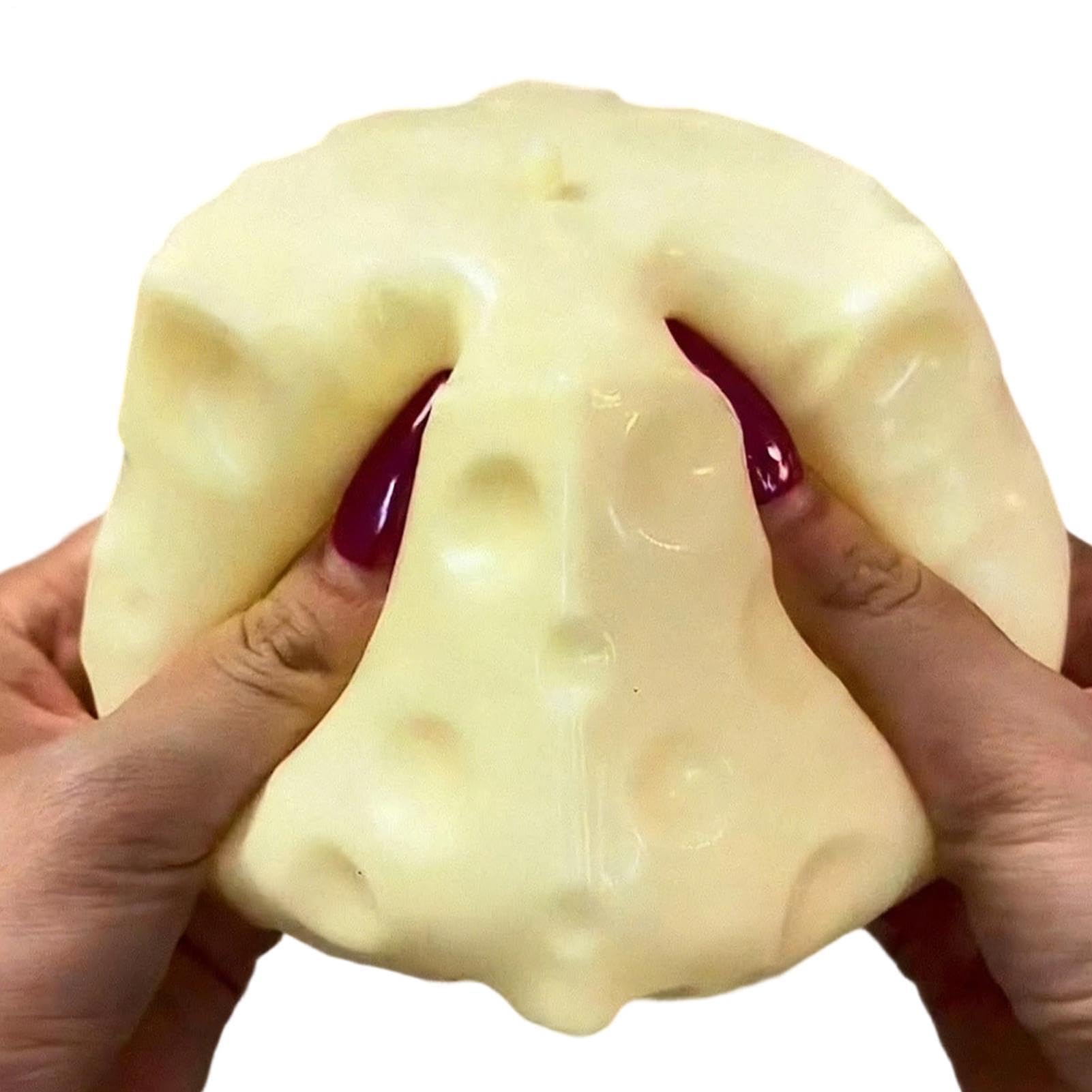 Big Cheese Realistic Cute Calming Gadget Squeeze Cheese Sensory No-Rebound Cheeses Shapeable Fidget Toy Soft Shapeable Material Stress Relief And Calming Relaxation Toy