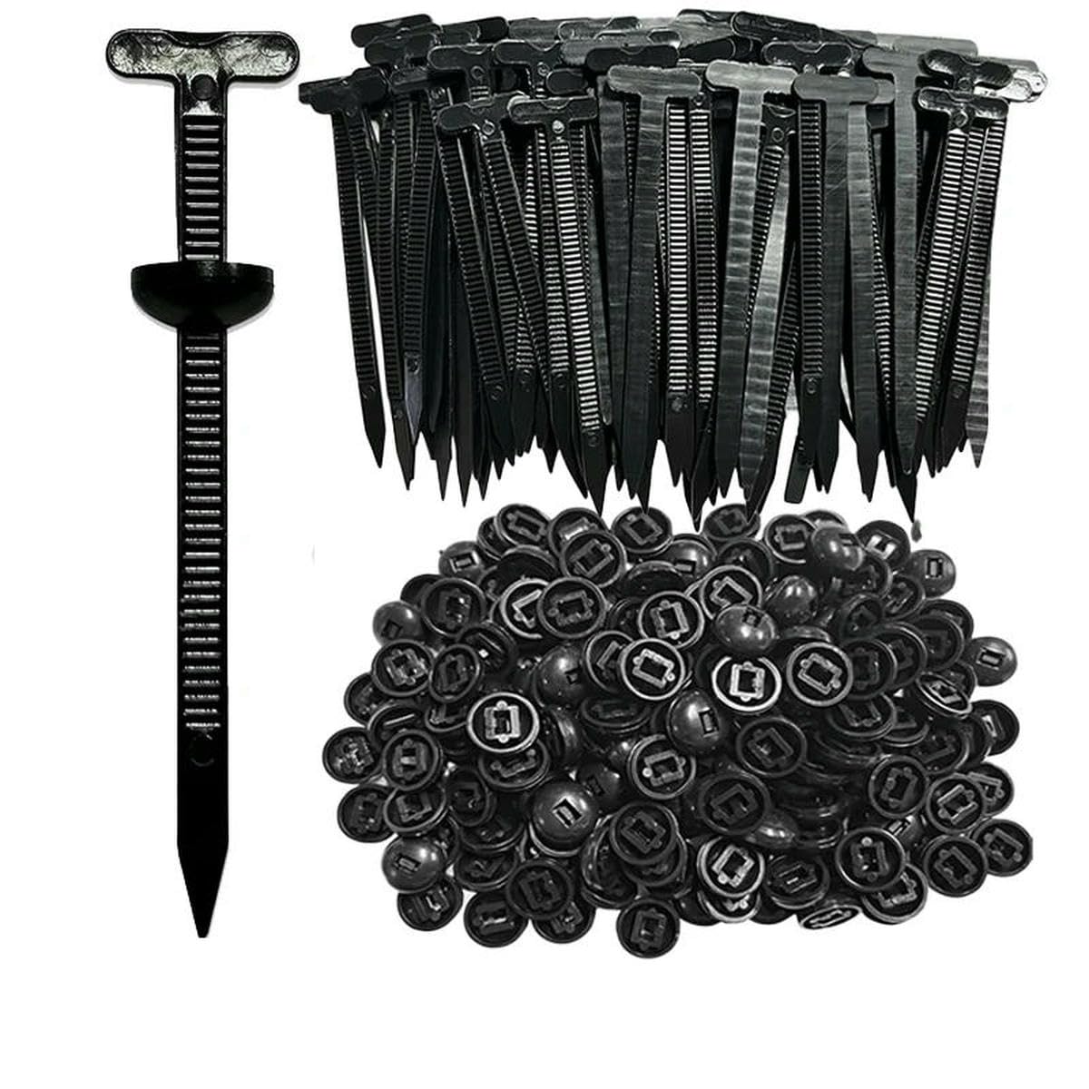 1000-100set Self-Locking Universal Nylon Cable Tie Buckle Heavy Duty Zip Ties with Pin & Button Car Daily Repair Fastening Strap-500set- (1000pcs)