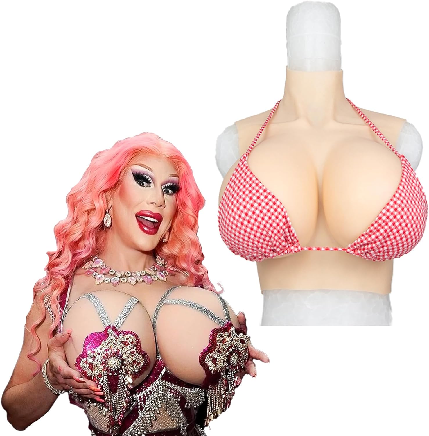 Silicone Breastplate Fake Breasts C-H Cup Fake Breastplate Silicone Breast Forms