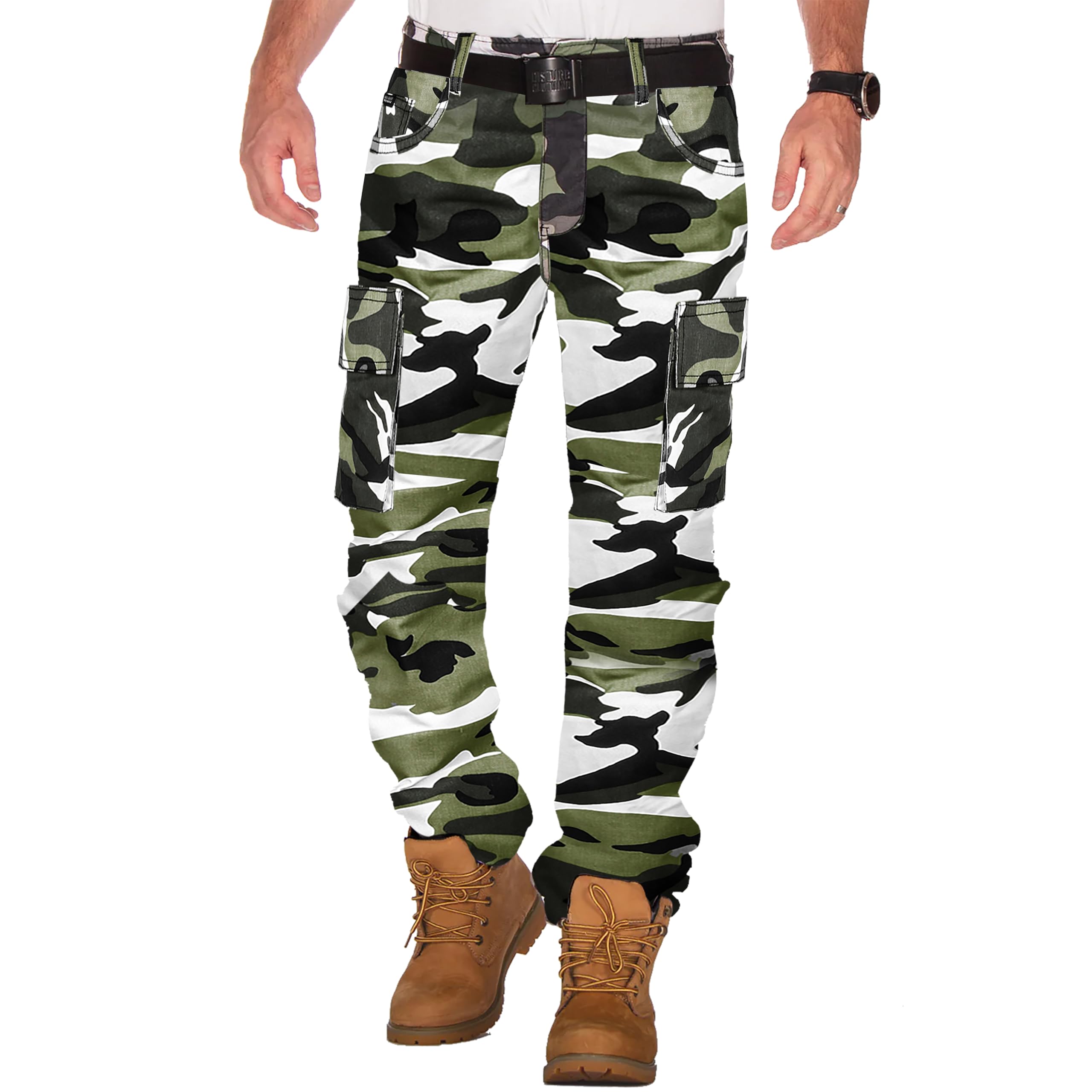 Bikers Gear Australia Unisex Grey Camo Bikers Gear Motorbike Trouser Mens – Protective Kevlar Camouflage Motorcycle Cargo Pants Armoured Motorbike Biker Trouser/Pants With Ce Armour (Uk, Numeric, 42, Regular, Regular, Grey)