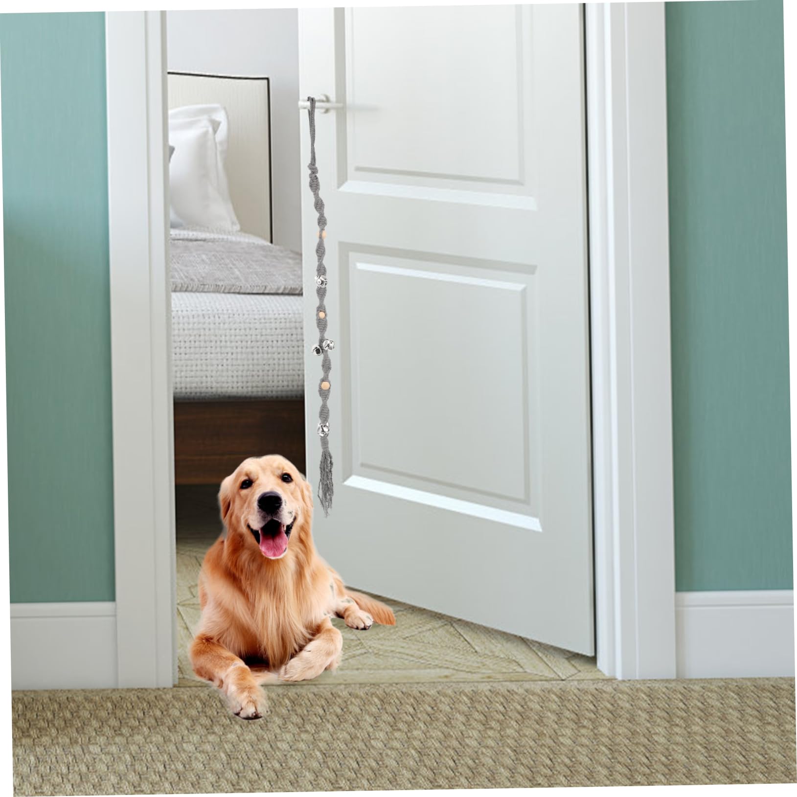 Levemolo Pet Door Accessory Decorative Dog Doorbell Portable Training Bell Tassel