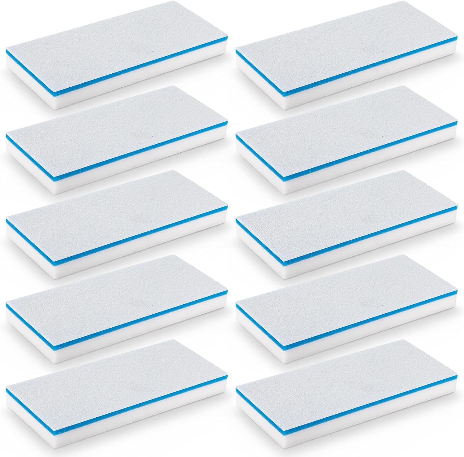 10 Pack 4.5" x 10" x 1" Magic Sponge Eraser Mops Pad White Commercial Grade Melamine Cleaning Mops Pad Refills for Floor Home Kitchen Bathroom Tiles Swimming Pool Boat