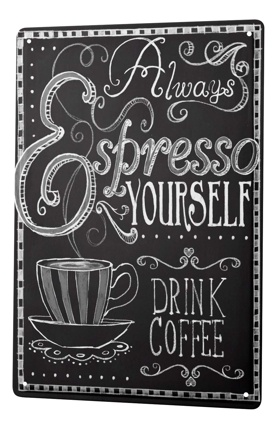 LEotiE SINCE 2004 Tin Sign Metal Plate Poster Plaque 30x40 cm Fun Kitchen Espresso