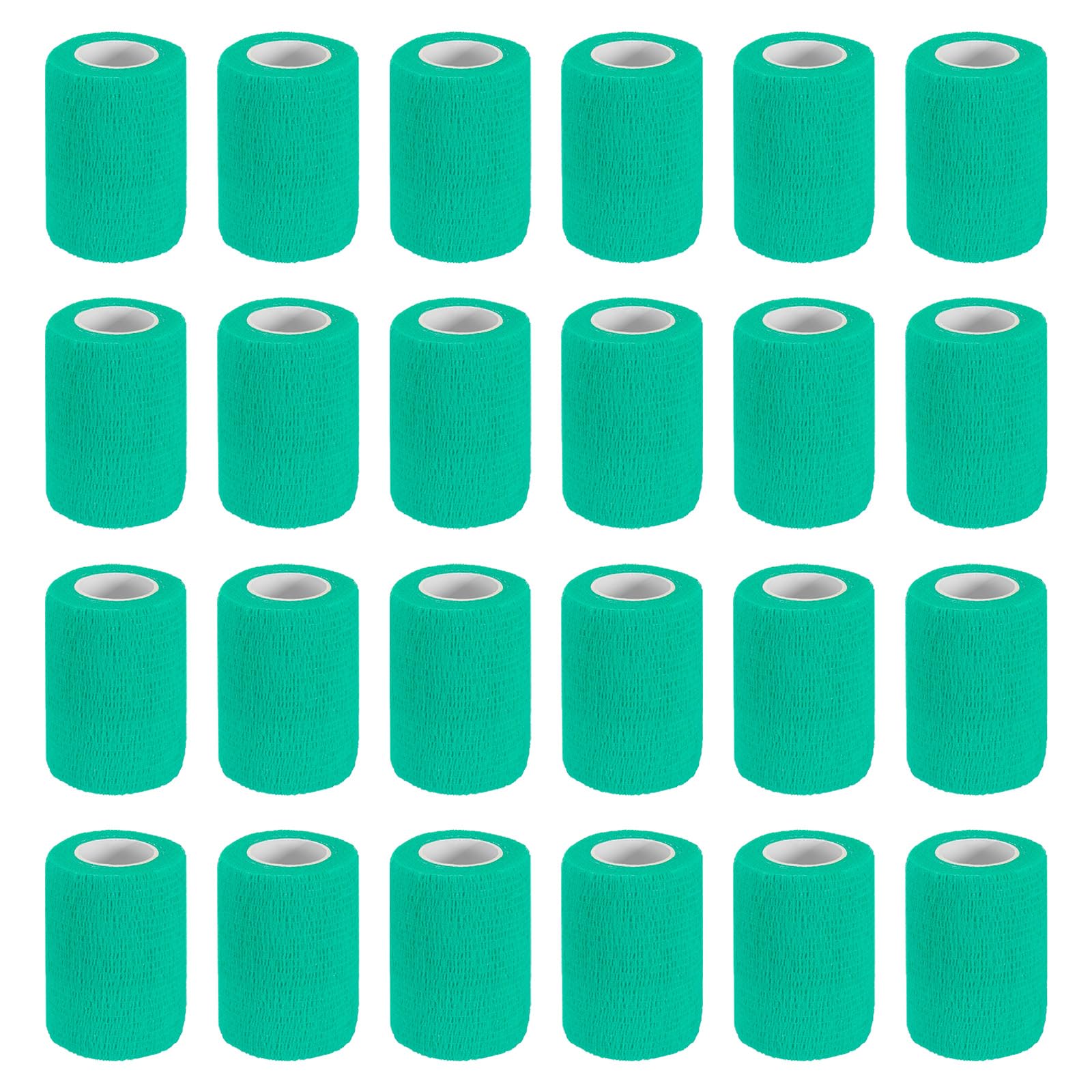 PATIKIL Self Adhesive Bandage Wrap 177" x 3", 24 Pcs Elastic Self Adherent Self Breathable Wrap Tape for Sport Stretch Athletic Wrist Ankle Outdoor Tape, Green