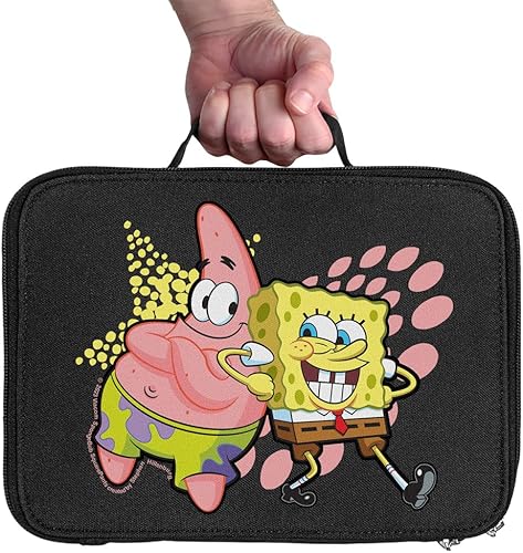 Miniatura 3 de LOGOVISION Bob Esponja Patrick and Spongebob - Lonchera con aislamiento de lados suaves - Bolsa de almuerzo reutilizable para trabajo escolar y
