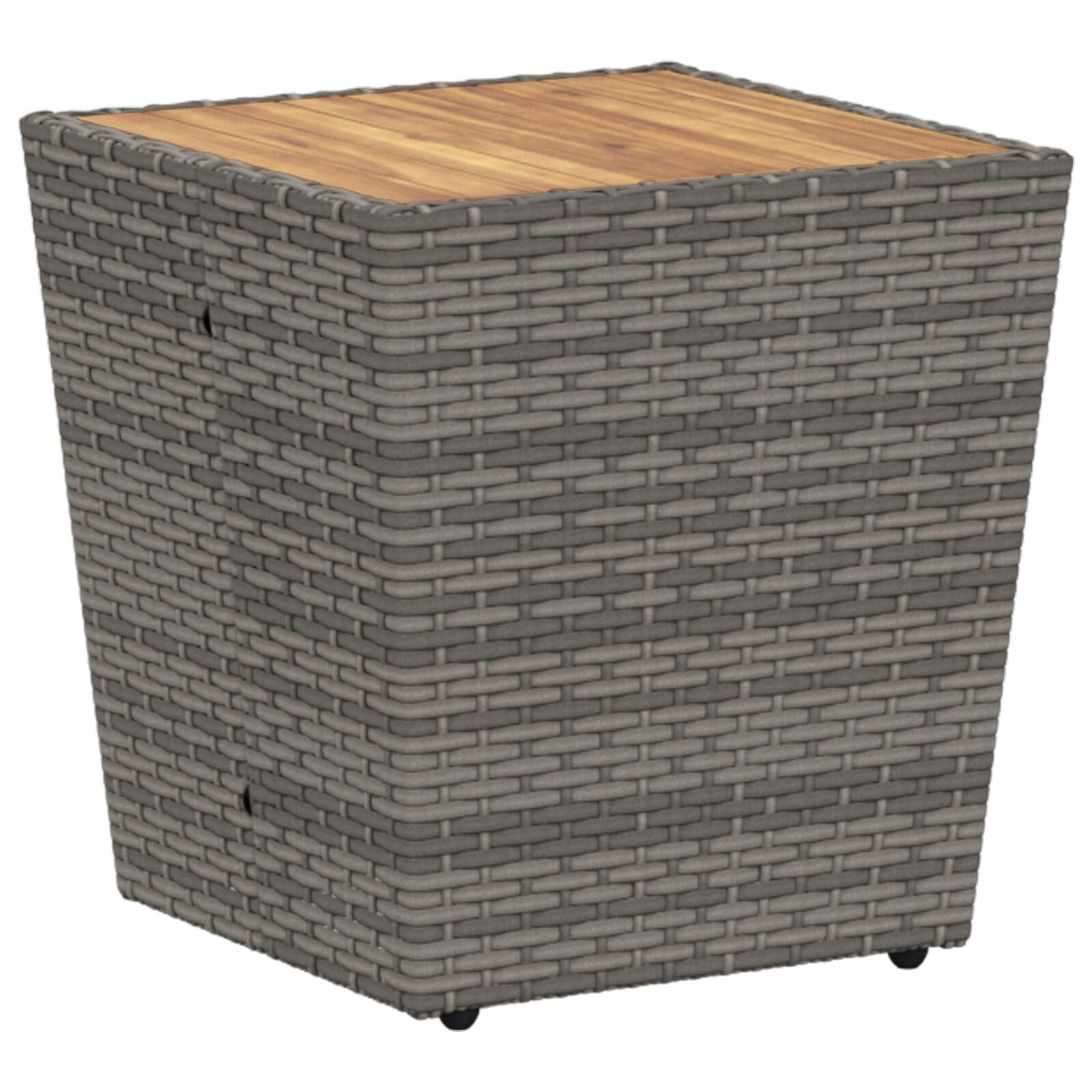LAPOOH Set Bistro da Giardino 3 Pezzi con Cuscini Grigio in Polyrattan,Set da Bistrot,Set da Bistrot per Giardino,Set di Giardino-3334961