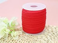 Vista 7 de Banda elástica de satén para coser de 3/8 pulgadas, rollo de cinta elástica brillante con cordón elástico plano para ligar el cabello, diadema