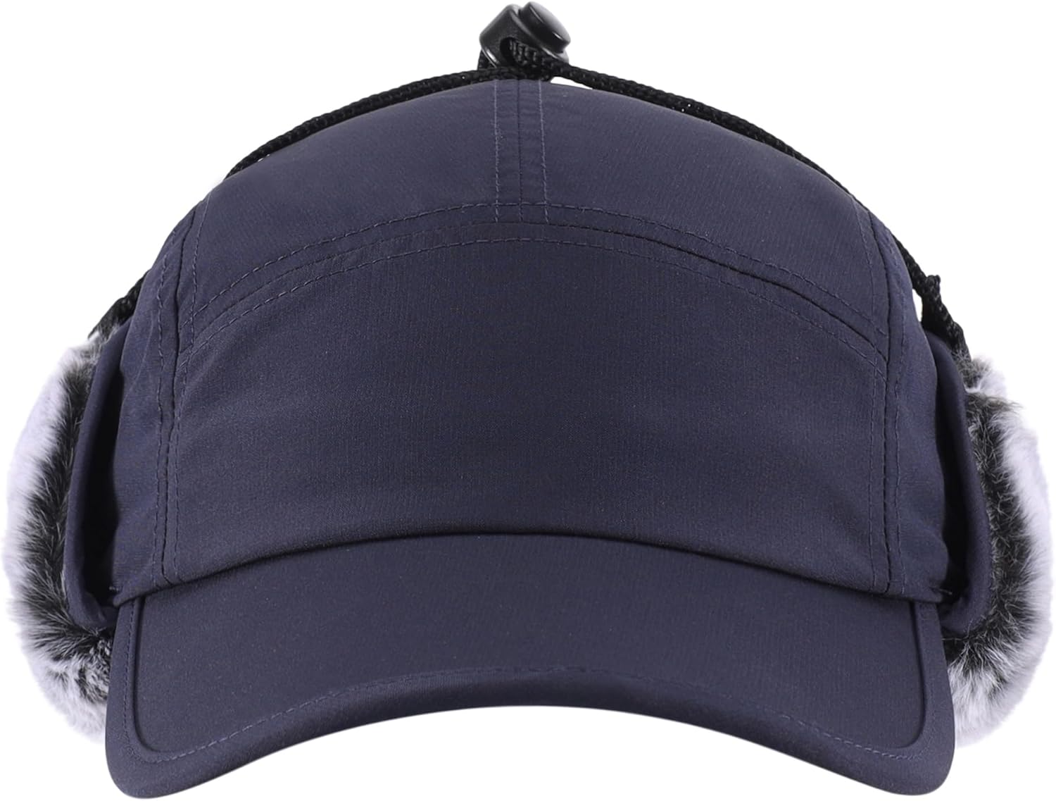 Home Prefer Mens Faux Fur Trapper Hat Waterproof Visor Fleece Lined Winter Baseball Cap Earflaps Hunting Hat for Men - Image 3