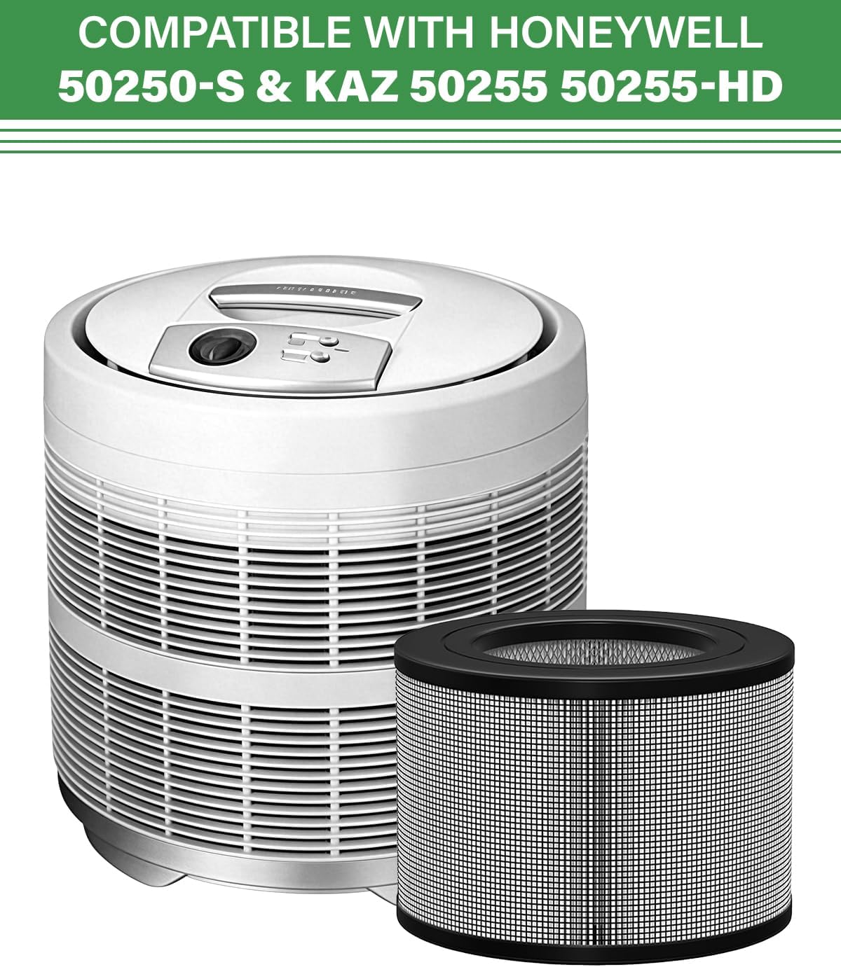 24000 Replacement Filter Set Compatible with Honeywell 50250-S & Kaz 50255 50255-HD Air Purifiers,H13 Activated Carbon Pre-Filters Air Clean Dust VOCs