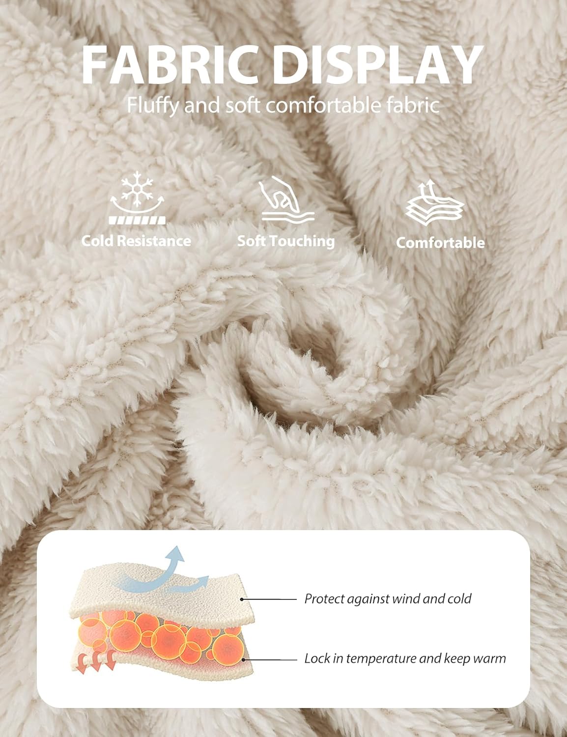 Wyeysyt Sherpa Sweatshirt for Women Fuzzy Fleece Sweatshirts Quarter Zip Up Pullover Soft Long Sleeve Top Pockets - Image 3