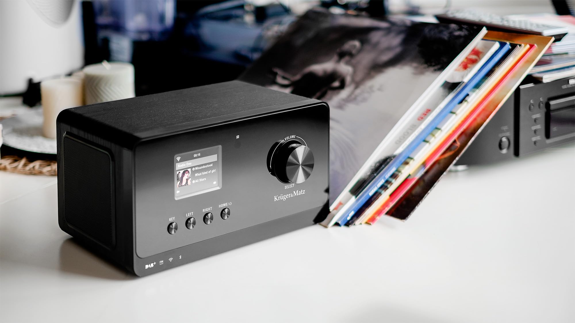 Krüger&Matz Radio Internetowe Bezprzewodowe Budzik Bluetooth FM DAB+ KM0816.1