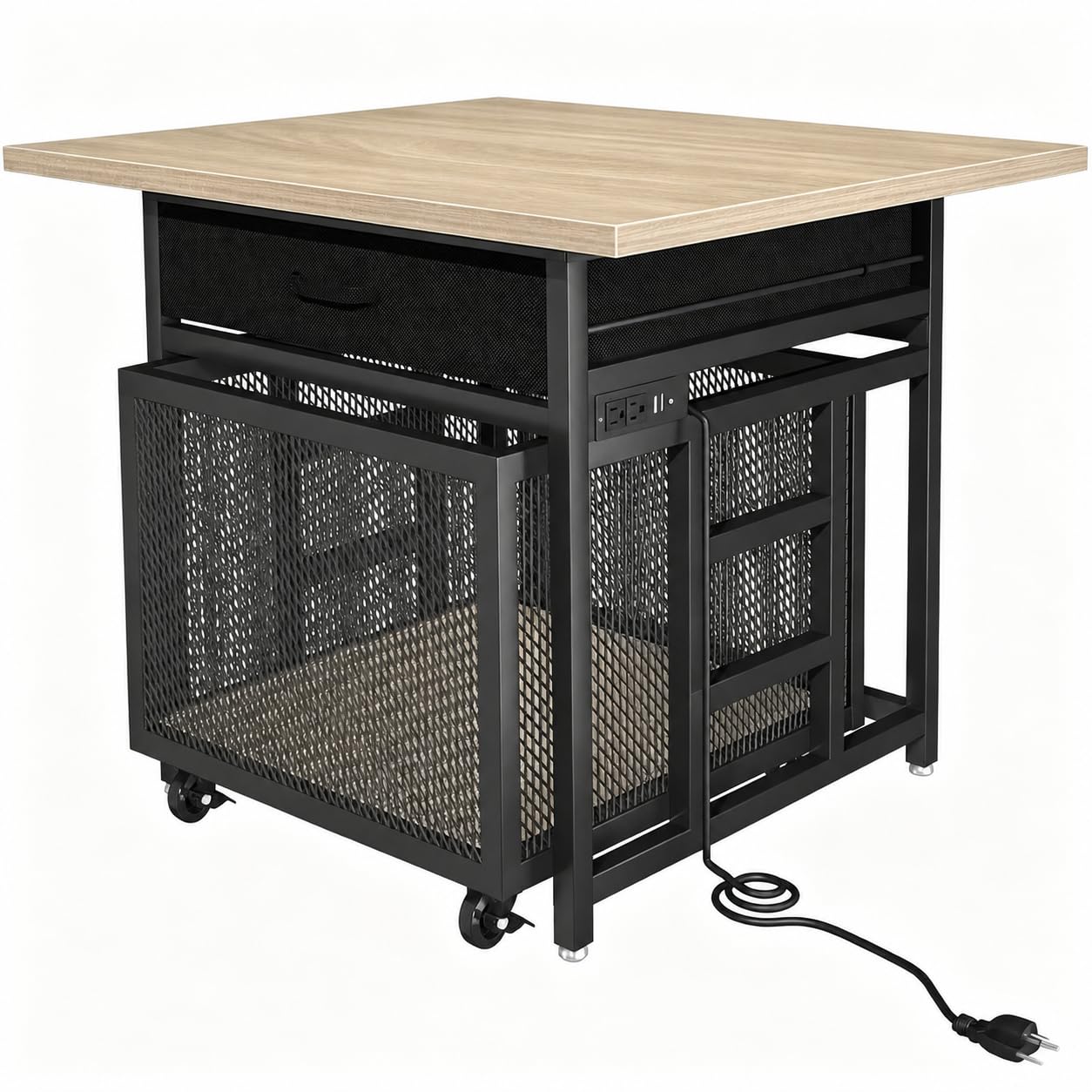 Amazon.com: MILEFA Mini Fridge Shelf with Storage and Wheels