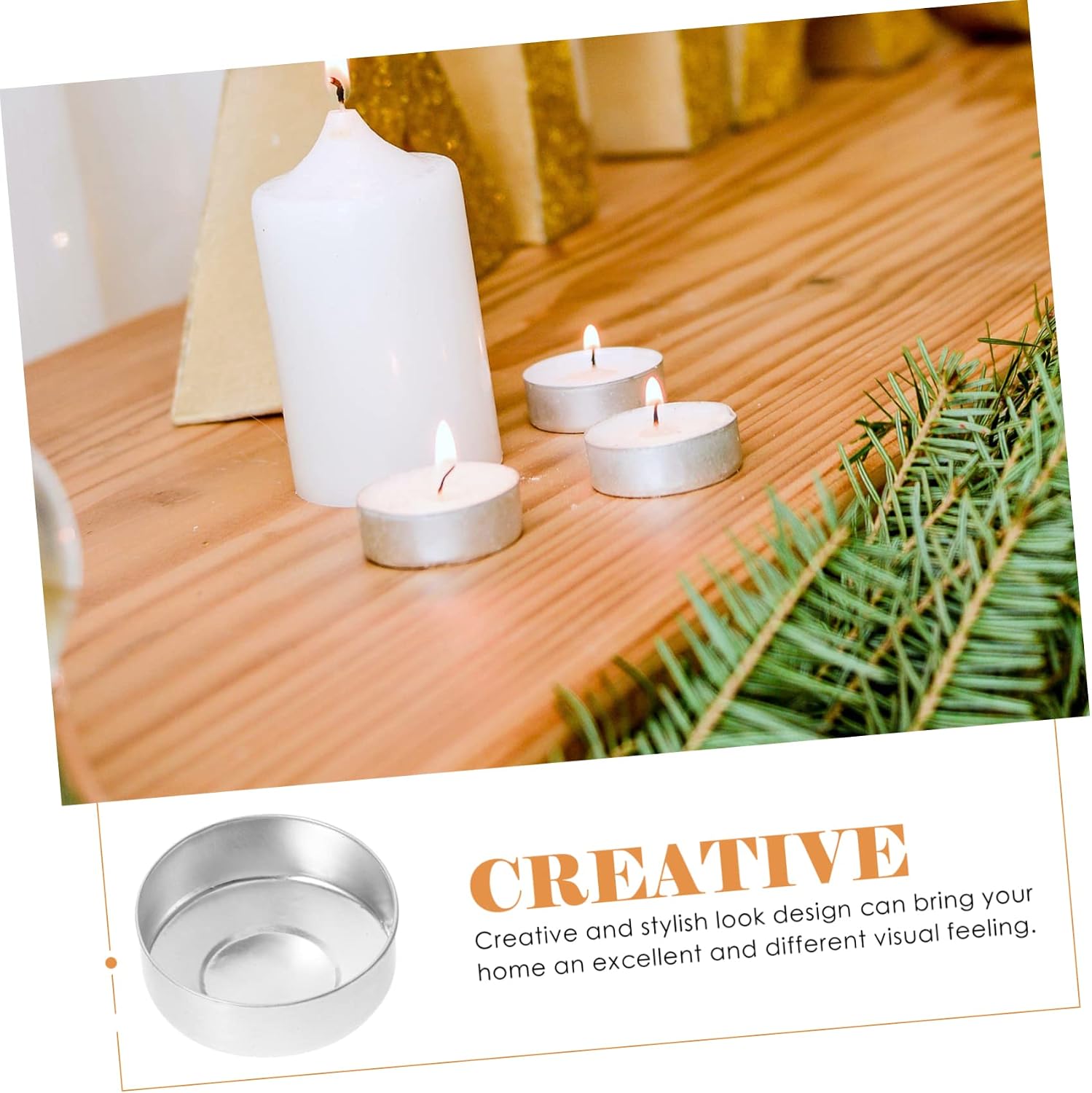 100pcs Empty Tealight Candle Tins Retro Candle DIY Cups for Romantic Table Decor Weddings and Parties Classic Design for Home Use