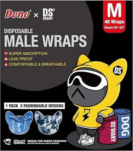 Miniatura 6 de Dono Pañales desechables para perros machos, pañales más anchos para cachorros, bandas para el vientre macho, superabsorbentes, ajuste a prueba de