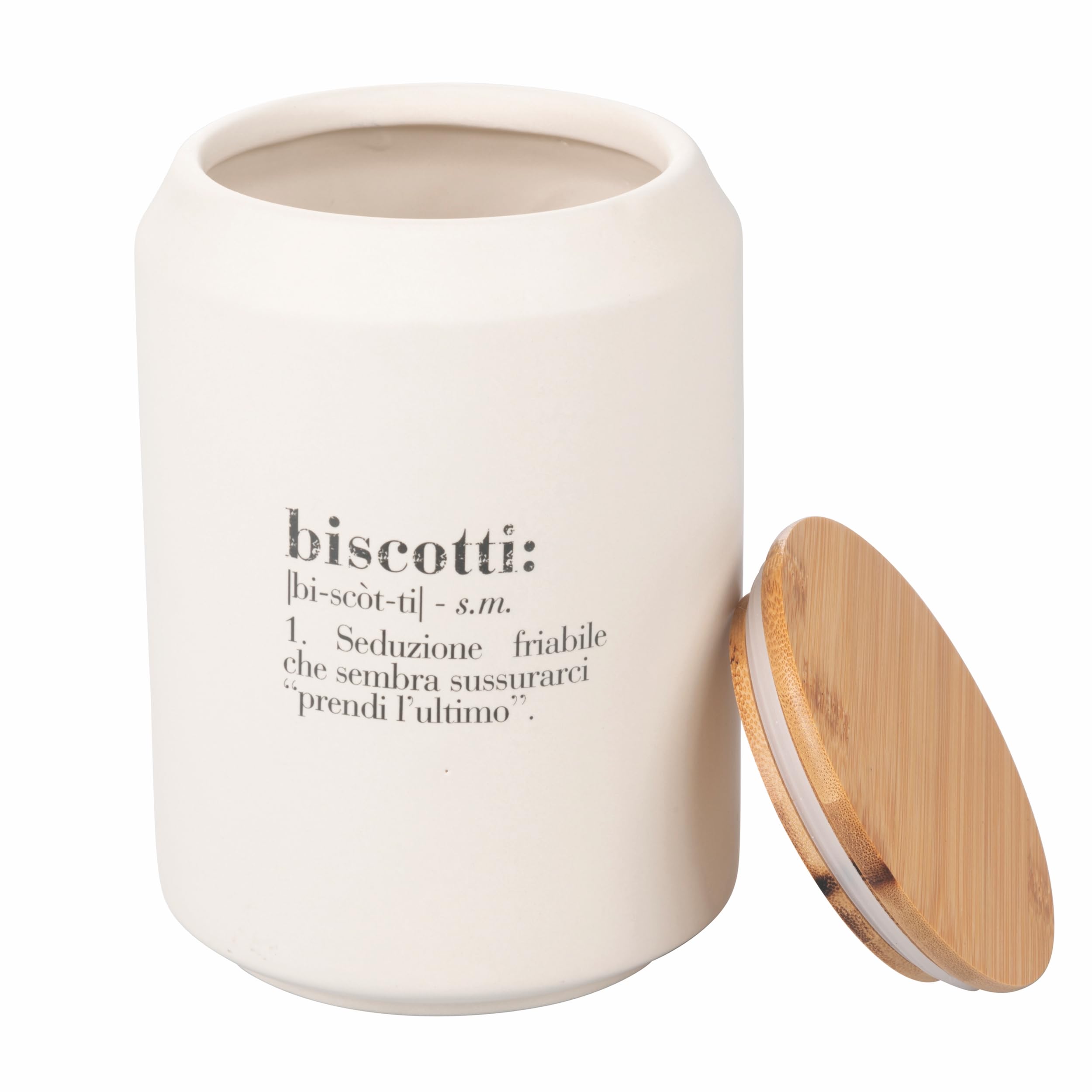 Villa d'Este Home Tivoli Victionary ceramiczny pojemnik na herbatniki 1,7 l, bambusowa pokrywka