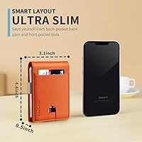 Vista 70 de RUNBOX - Carteras delgadas para hombre, cartera de piel con pinza para el dinero, cartera de bolsillo frontal con bloqueo RFID, tarjetero Negro