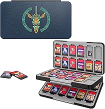 MoKo 48 Game Card Case for The Legend of Zelda: Tears of The Kingdom, Compatible with Nintendo Switch OLED/Switch, Switch Games Holder Case, Portable Game Card Storage Box for Zelda Fans, Blue