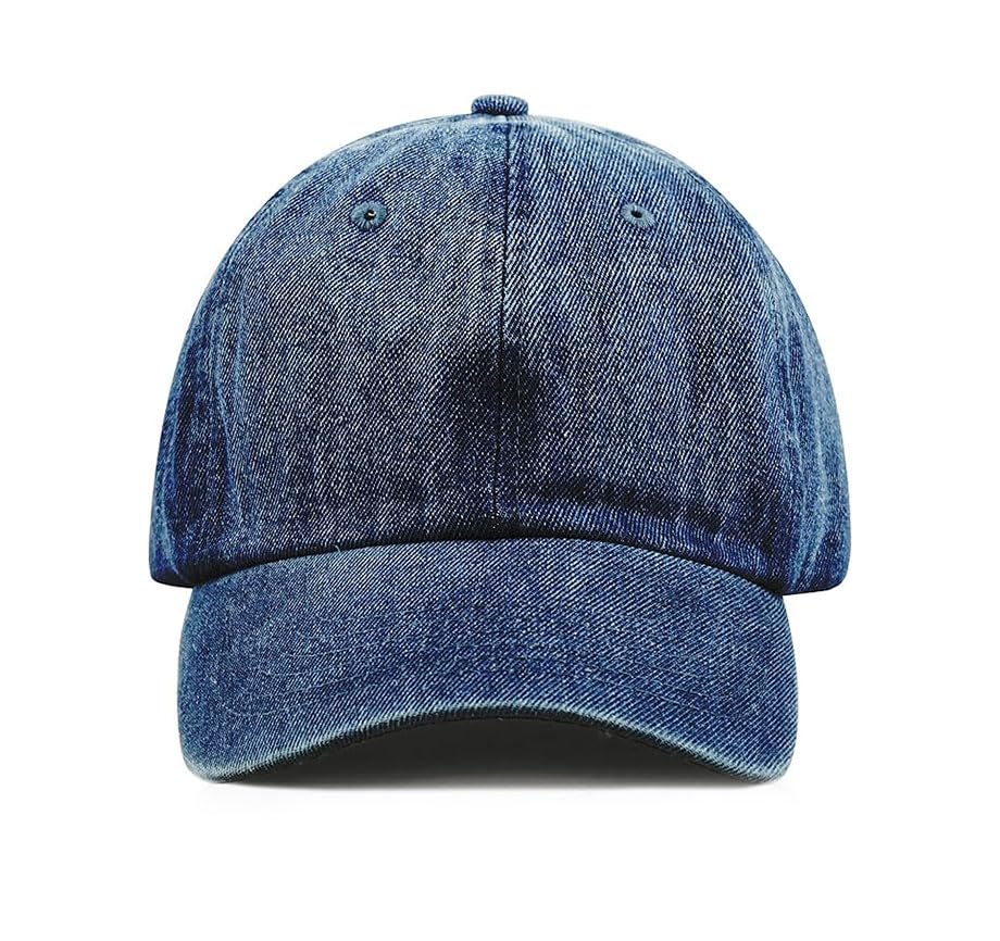 Image of Cotton Baseball Cap Dad Hat - Washed Low Profile Adjustable Hat for Men Women Casual Outdoor Running Golf