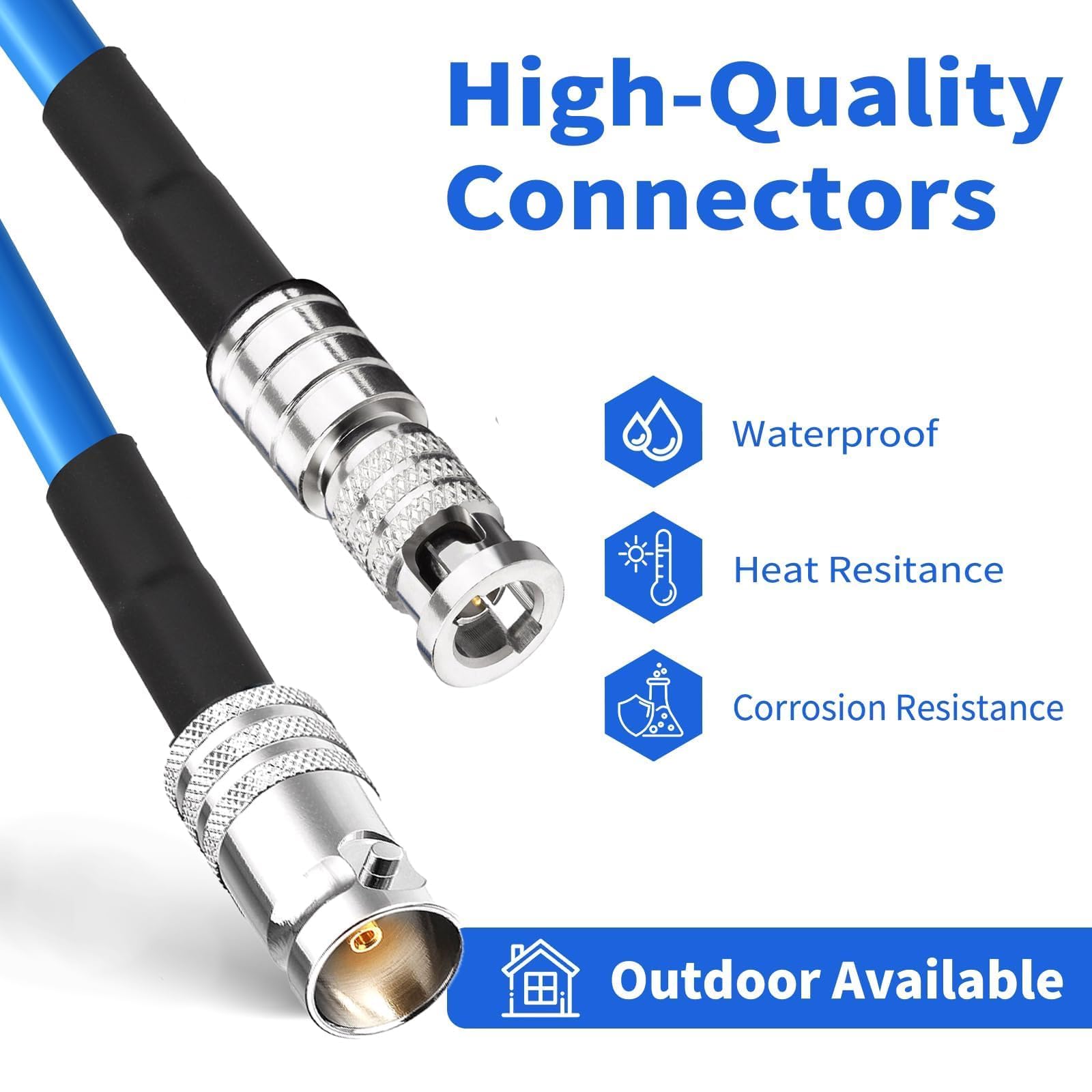Superbat Cable Micro SDI 3G/6G/12G 1m Mini BNC a BNC Hembra Belden 1694A 75 Ohm para Blackmagic Video Assist, Cámara Micro de Estudio, Tarjeta de Captura DeckLink Quad, Cámara Mini Pro