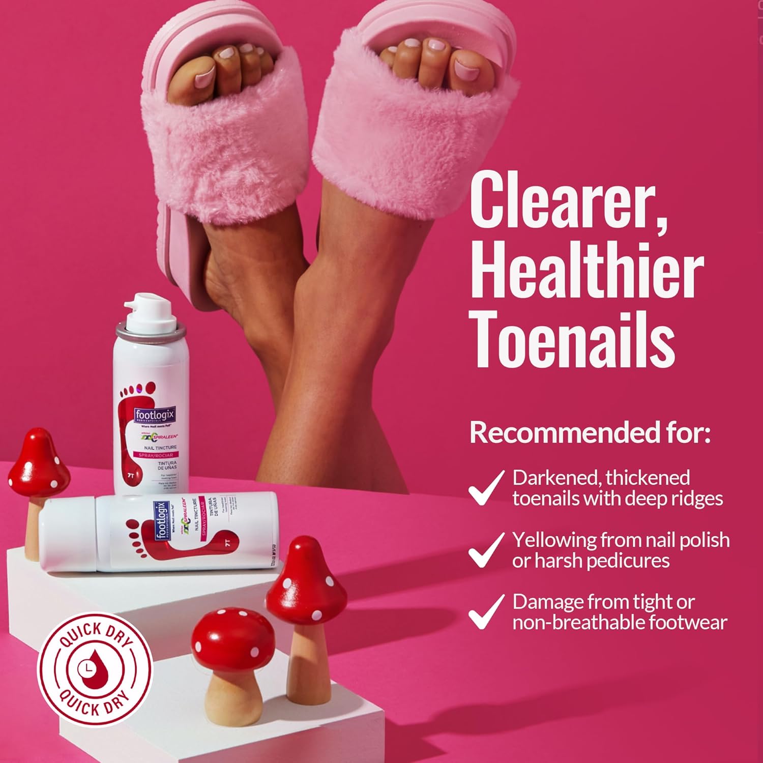 FOOTLOGIX Nail Tincture Spray with Spiraleen, 1.69 Fl Oz (Pack of 1) - Image 3