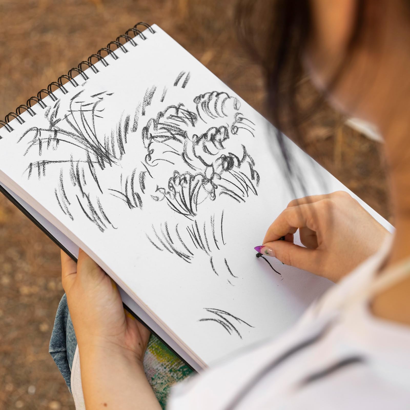 120 Páginas 60 Hojas Cuadernos de Bocetos A4, 160gsm Bloc de Dibujo A4, Cuaderno de Dibujo DIY Libros de Visitas para Escribir Dibujo Adecuado para Lápiz Acuarela Dibujo Escritura Artistas, 01