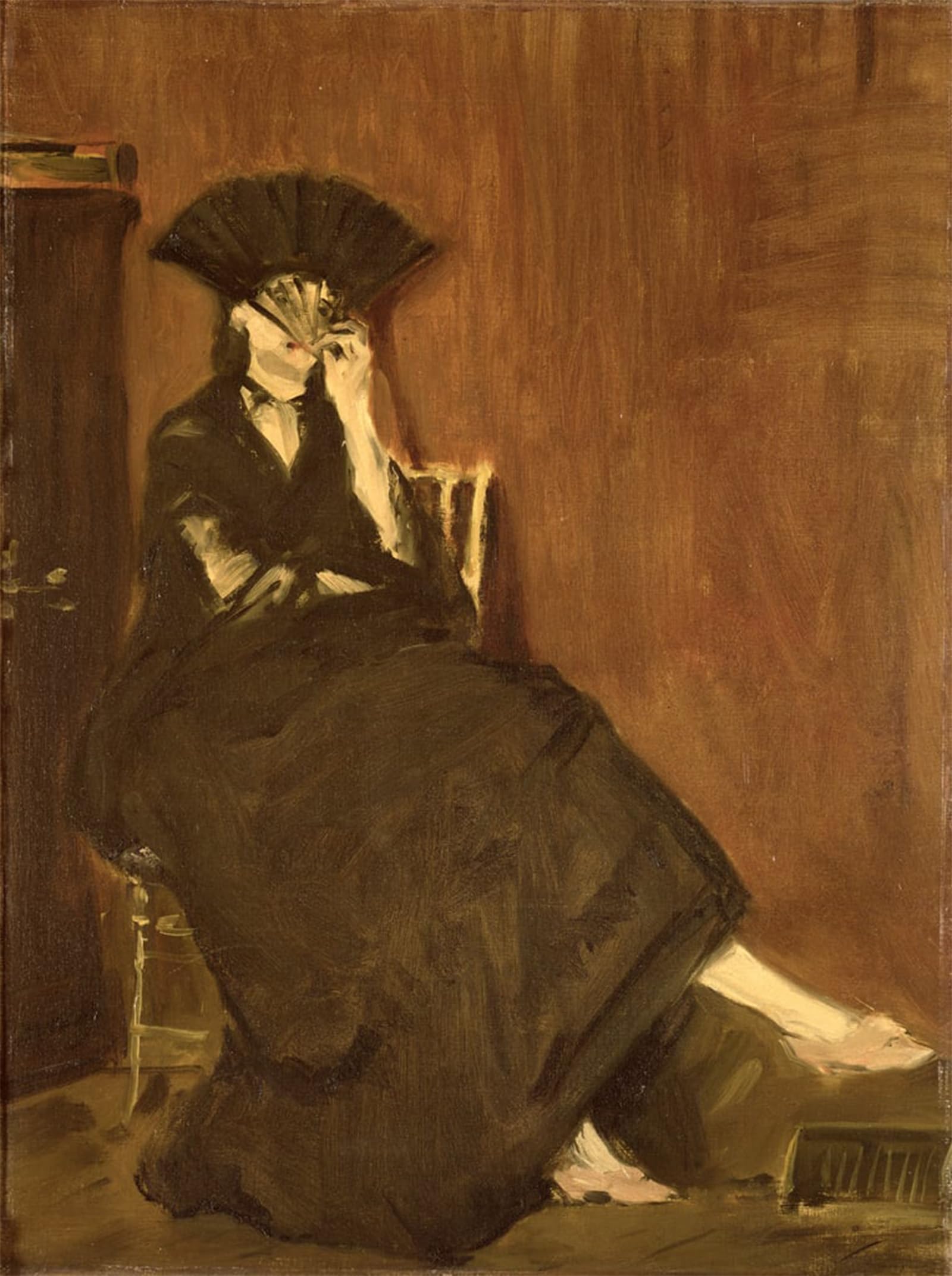 ARTXLXXBN Famous Print Painting Colorful Art Print Berthe Morisot with a Fan by Edouard Manet Canvas Art Decorations for Home Decor 60x90cm