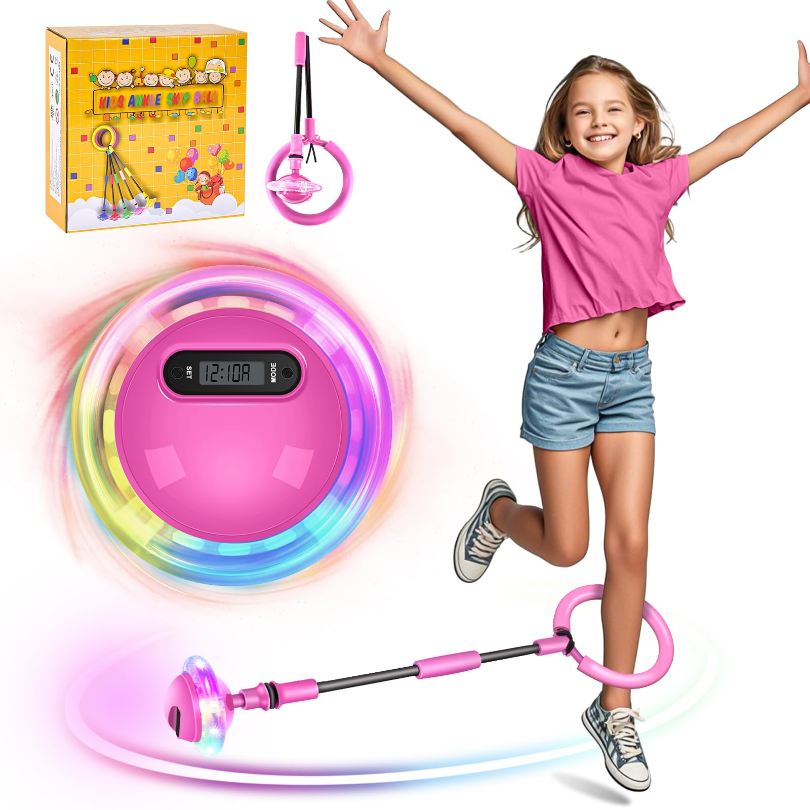 Chimoo Anello Di Salto Pieghevole Per Caviglia - Gioco Sportivo Per Bambini Con Luci - Foto 10