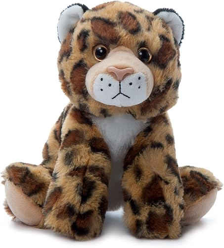 The Petting Zoo Jaguar - Animal de peluche, regalos para niños, animales salvajes del zoológico Onez, juguete de peluche Jaguar de 9 pulgadas