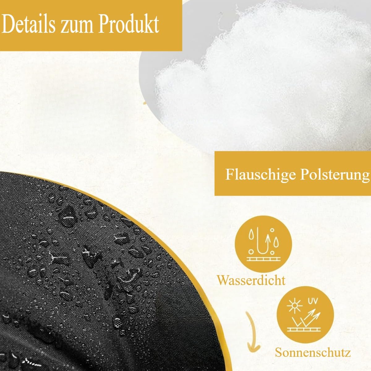 Wasserdichtes Outdoor-Stuhlkissen-Set, 6-teilig, getuftete Sitz- und Rückenlehnenpolster für Rattanschaukel und Bank, Allwetter, dunkelgrüne Weidenkissen