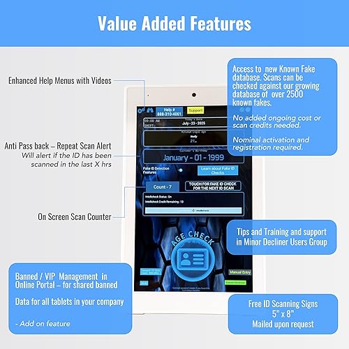 Miniatura 7 de Escáner de identificación para bares y clubes verificador de identificación fácil de usar y confiable para su negocio que detecta identificaciones