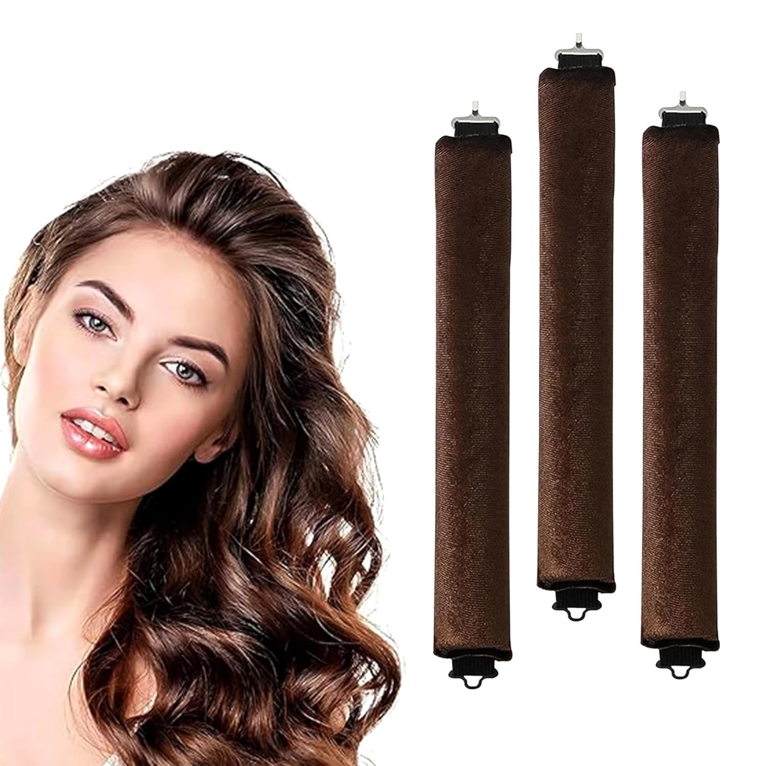 Heatless Hair Curler (3 Sets), Flexible Curling Rod with Hook, Satin Rollers for All Hair Types, No Heat Curls to Sleep for Curl Rods, Heatless Curls Overnight Hair Curlers, Heatless Curls for Blowout Hair (PACK OF 1)-image-33