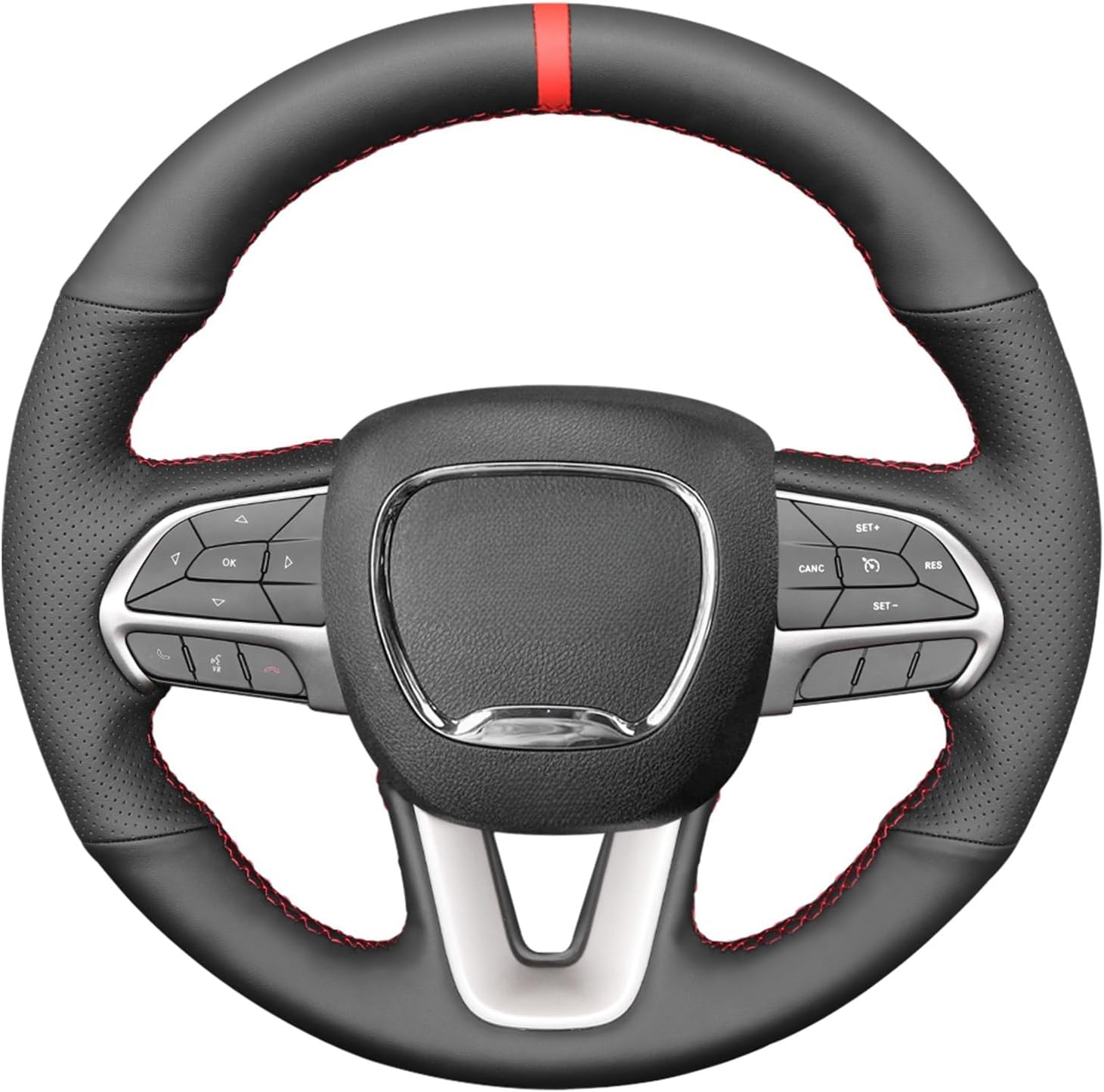 MEWANT Steering Wheel Cover for Dodge Challenger Dodge Charger Dodge Durango Customized Version by Artificial Leather
