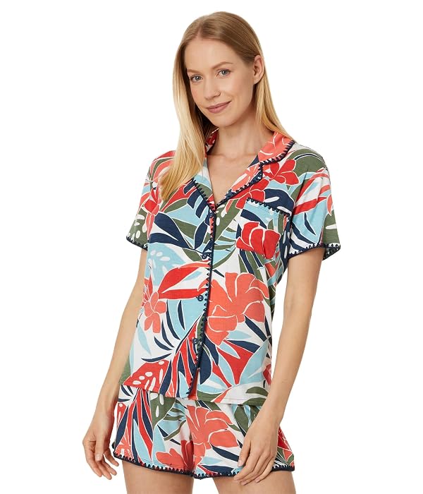 PJ Salvage Women's Tropic Beach Pajama PJ Set Navy by PJ Salvage - Image 2