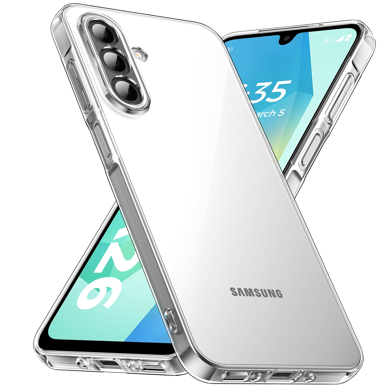 caslord Ultra Slim Transparent Case for Samsung Galaxy A26 | Anti-yellow | TPU | Shock Resistant | Anti-Scratch