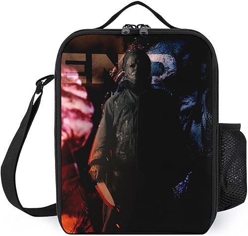 Bolsas de almuerzo portátiles impermeables Michael Halloween Myers Bolsa de almuerzo Bento Cooler Pouch Contenedor caliente para exteriores