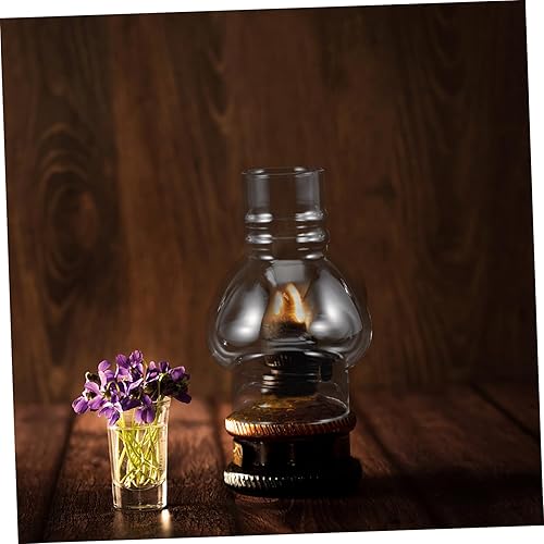 Miniatura 9 de Pantalla redonda para lámpara de aceite con diseño grueso a prueba de viento para decoración del hogar y regalo de alta transmisión de luz