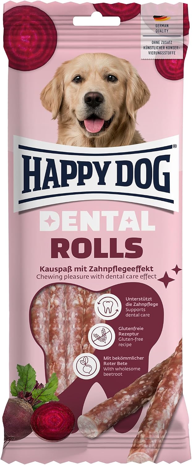 Happy Dog Dental Snacks Dental Rolls (148 g): 5 sztuk w opakowaniu