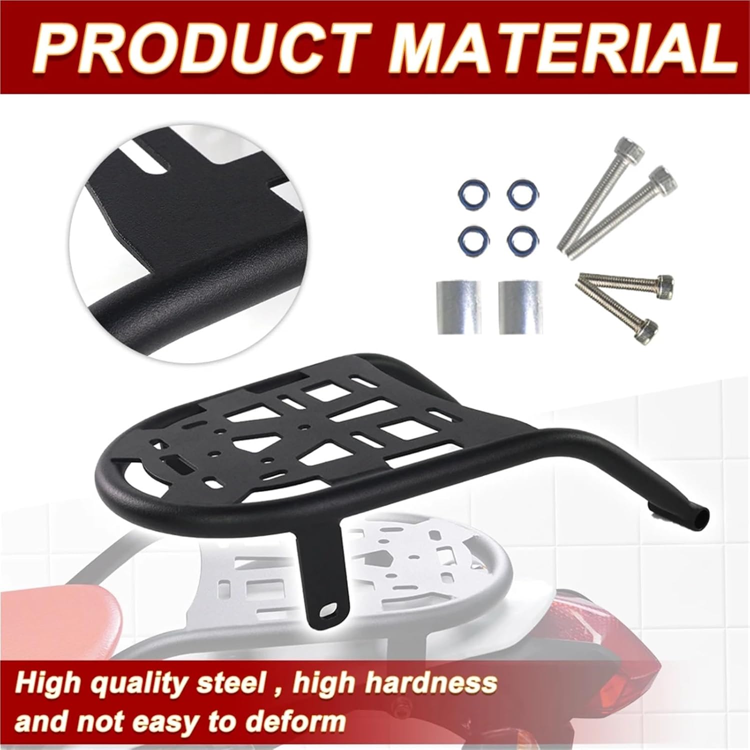 Replacement for Honda CRF250L Rally 2012 2013 2014 2015 2016 2017-2021 Motorcycle Steel Rear Tail Luggage Storage Carrier Cargo Rack Holder
