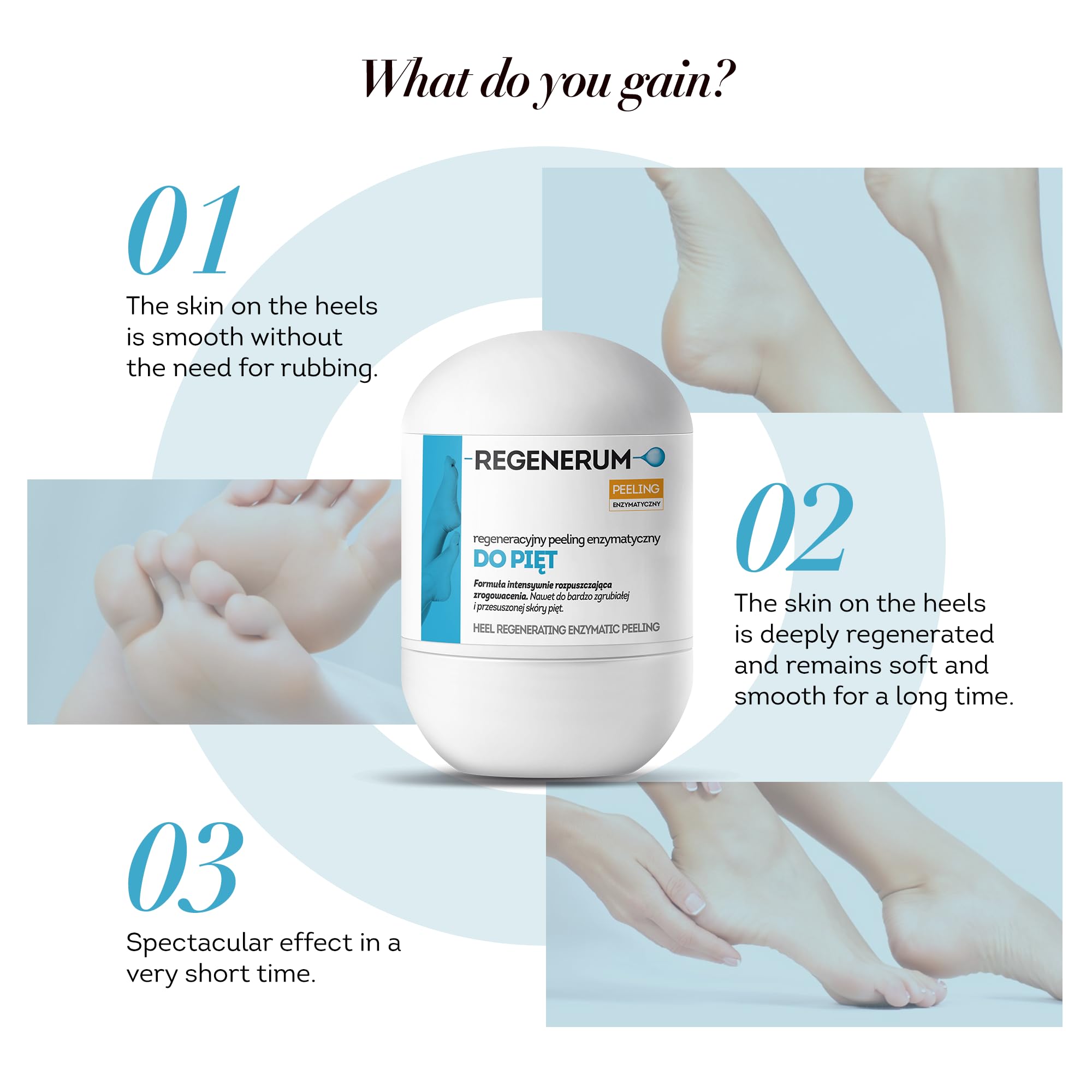REGENERUM Peeling enzimatico rigenerante per talloni, 50 ml
