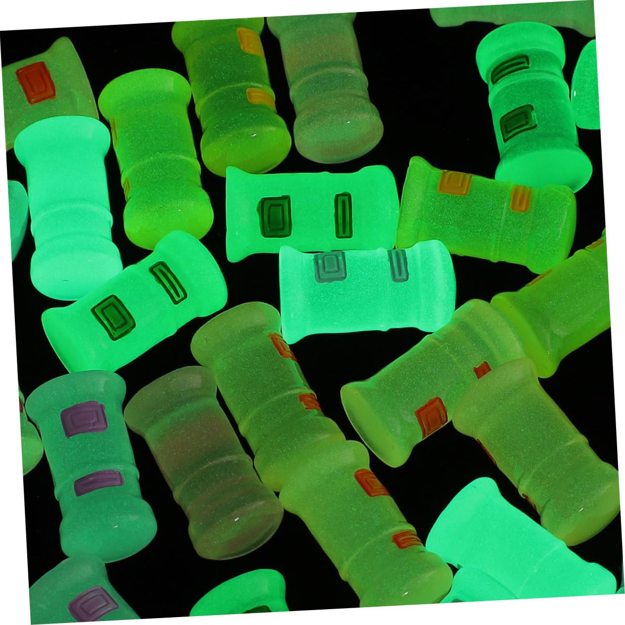 NULYLU DIY Landscape Decor 60pcs Glow-in-The-Dark Mailbox Statues Mini Mailbox Decorations for Outdoor Garden Home Decoration
