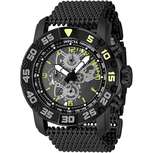 Invicta Racing Men 48mm Stainless Steel Black Black dial VD55 Quartz