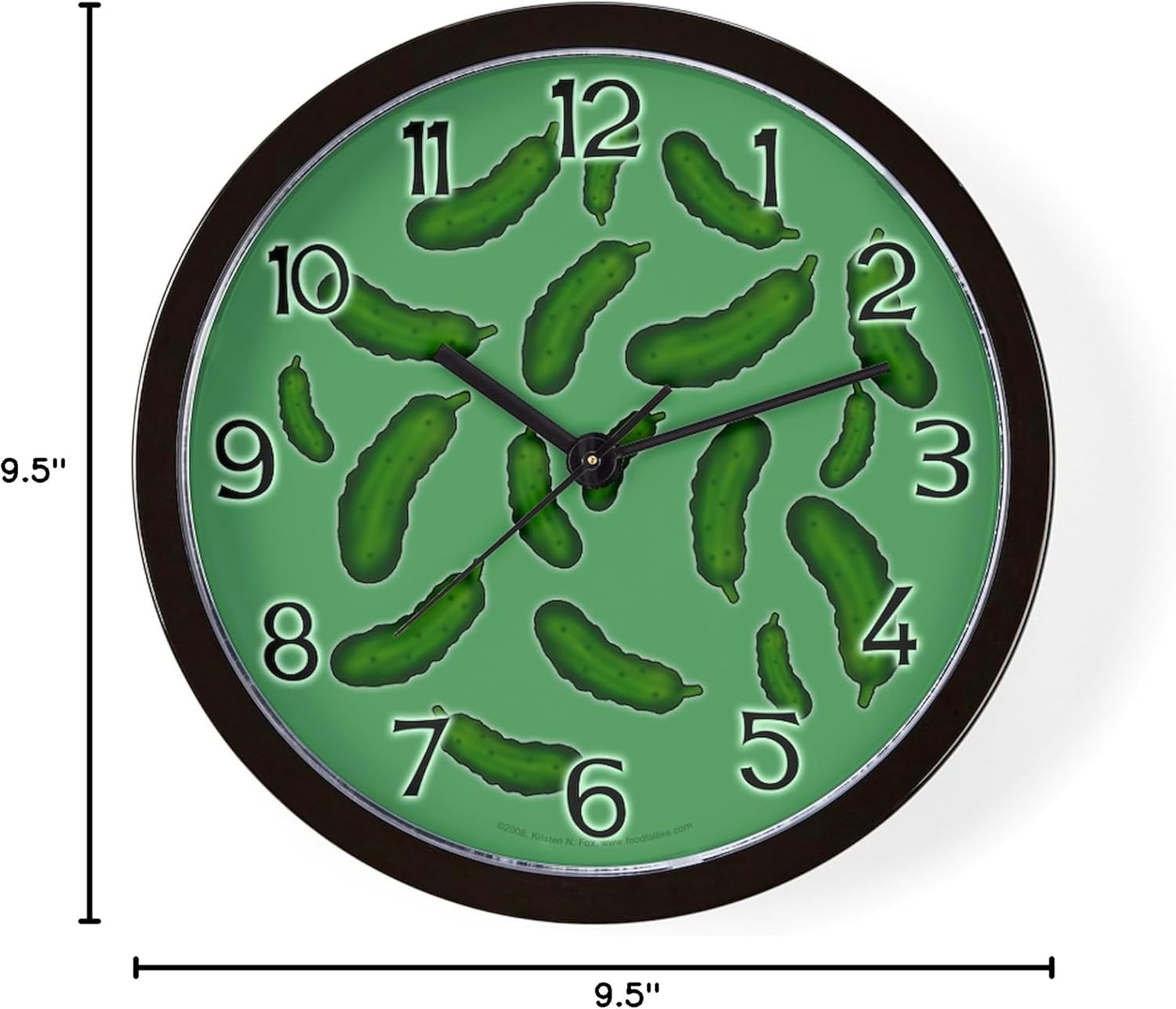 CafePress Pickles 10" Wall Clock for Livingroom, Kitchen, or Office