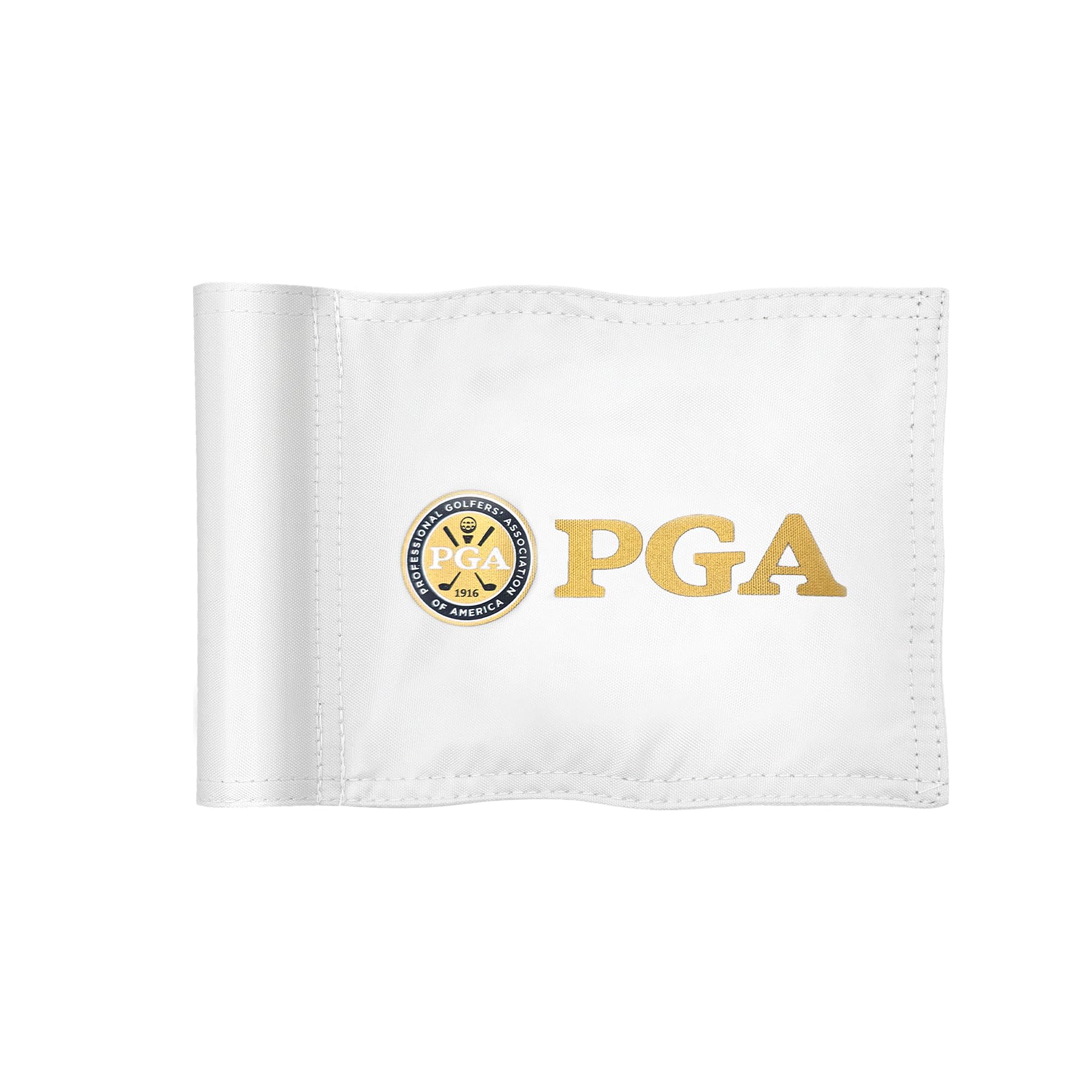 COGOLFING Golf Flag Mini, Double-Sided PGA National Flag with Regular Tube, Double-Sewn Durable 420D Nylon Golf Pin Flags for Backyard Landscape, 8"L x 6"H, White, 1-pack