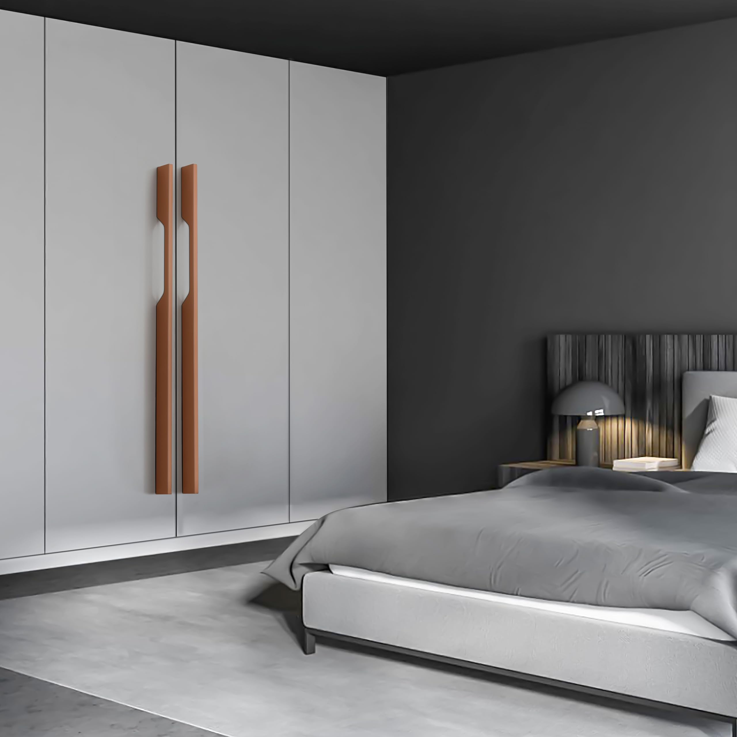 HARMONUS ,Fancy Aluminium Kitchen Cabinet Handle/Pull Handle/Door Handle/Drawer Handle,Rose Gold Finish, Aluminium Alloy, 24 INCH, 4 PCS HCRGRSAC-21-4-24 INCH