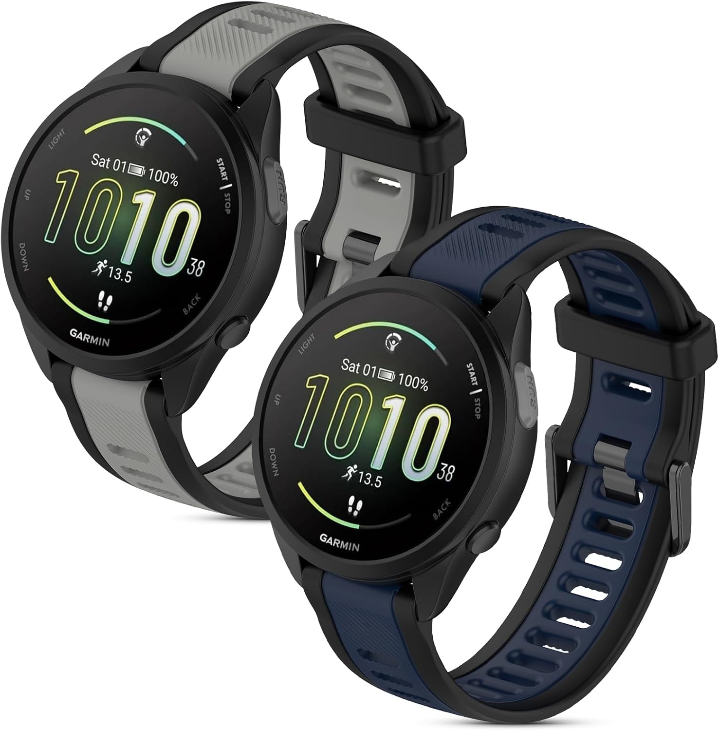 GIOPUEY Cinturini Compatibile con Garmin Forerunner 165, Morbido Silicone Cinturino [Resistente all'Usura] [Traspirante] - Orange
